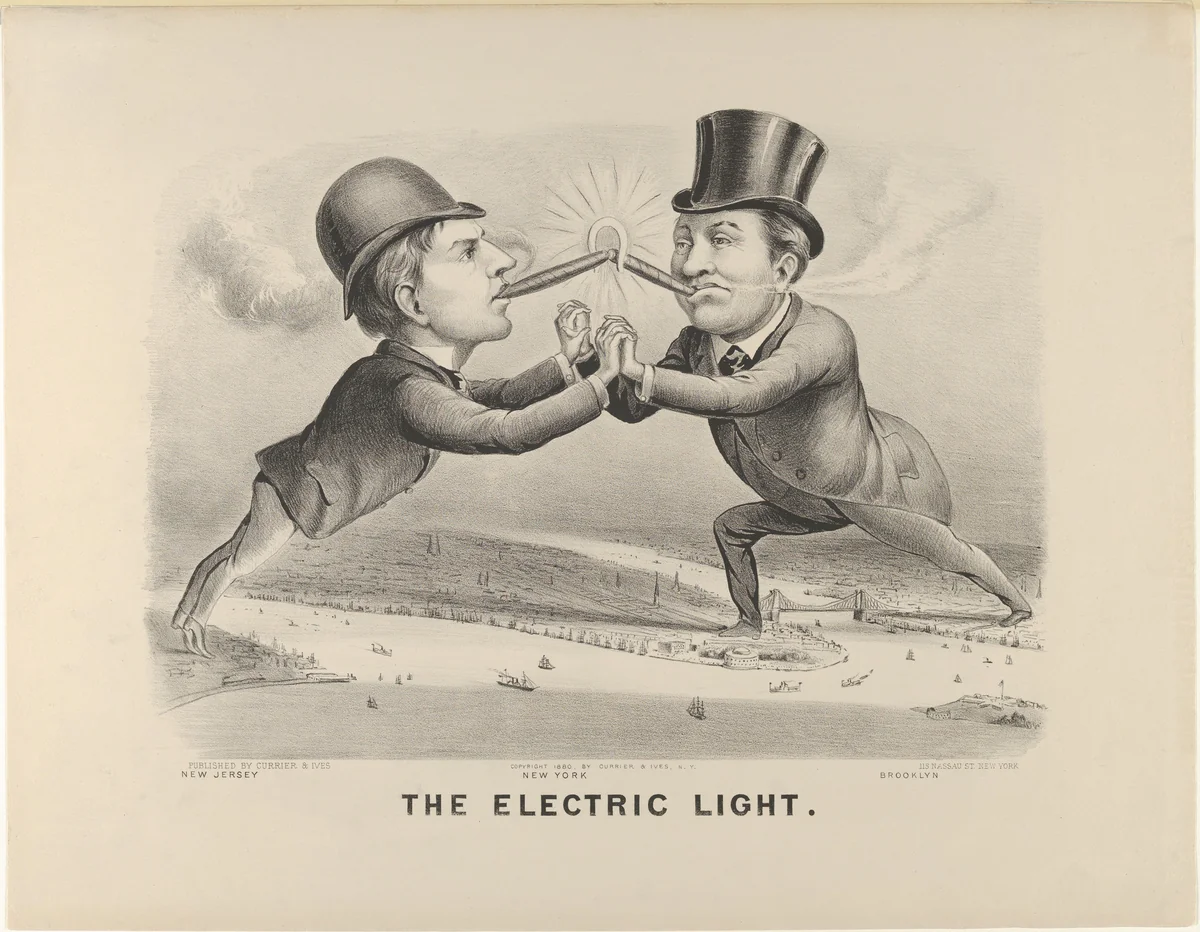 The Electric Light by Currier & Ives, print, 1880
