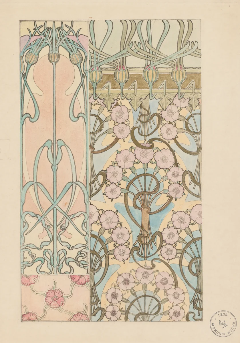 Ornament by Alphonse Mucha, print, 1901-1902