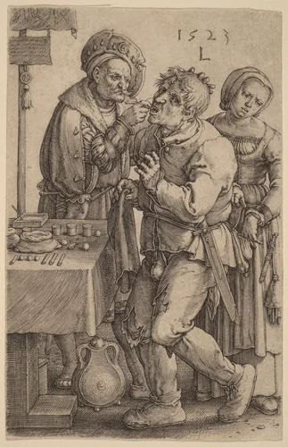 The Dentist by Lucas van Leyden, print, 1523