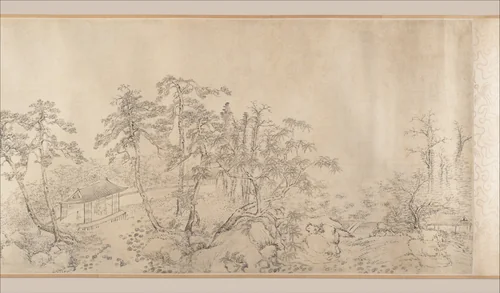 Discourse on Poetry by Gao Jian, painting, 1698