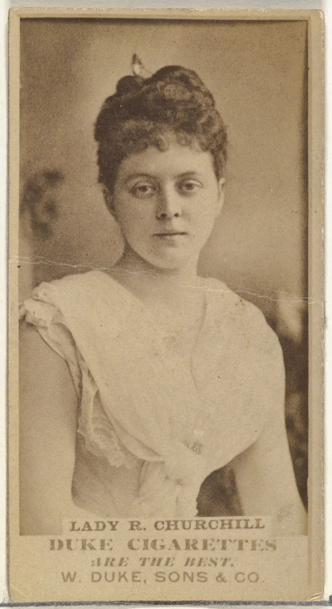 Lady R. Churchill, from the Actors and Actresses series (N145-7) issued by Duke Sons & Co. to promote Duke Cigarettes by W. Duke, Sons & Co., photograph, 1880-1889