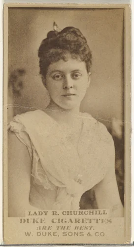 Lady R. Churchill, from the Actors and Actresses series (N145-7) issued by Duke Sons & Co. to promote Duke Cigarettes by W. Duke, Sons & Co., photograph, 1880-1889