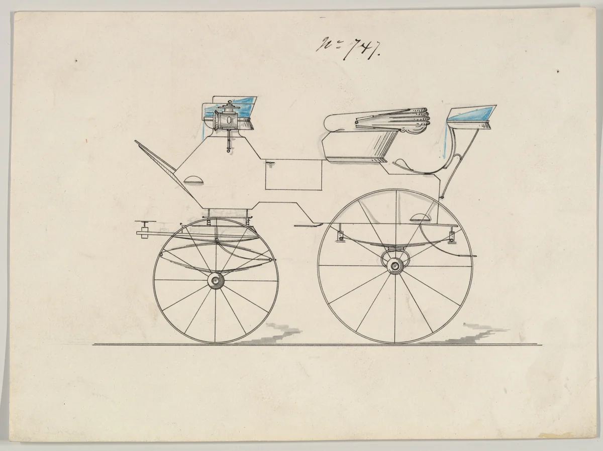 Drag #747 by Brewster & Co., drawing, 1850-1870