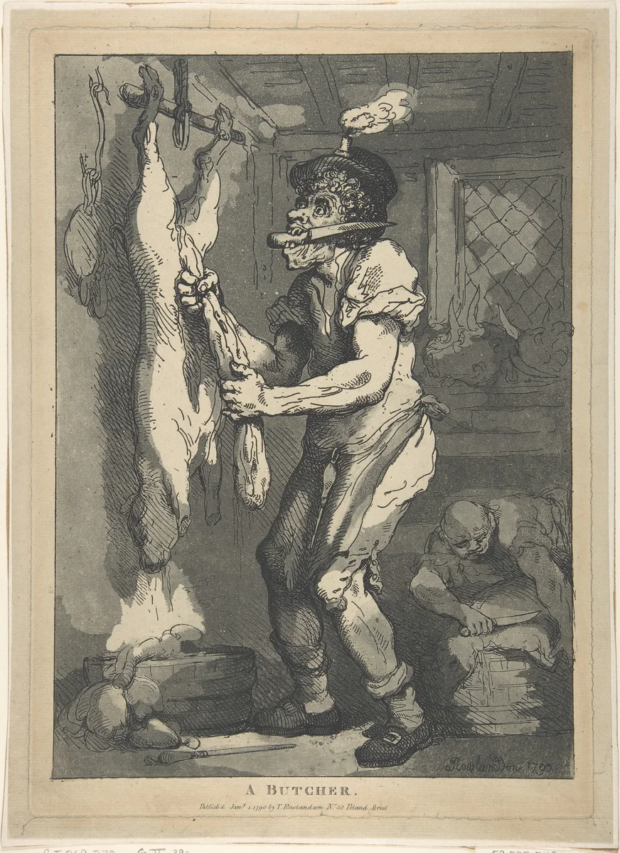 A Butcher by Thomas Rowlandson, print, 1790