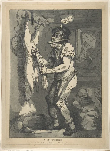 A Butcher by Thomas Rowlandson, print, 1790