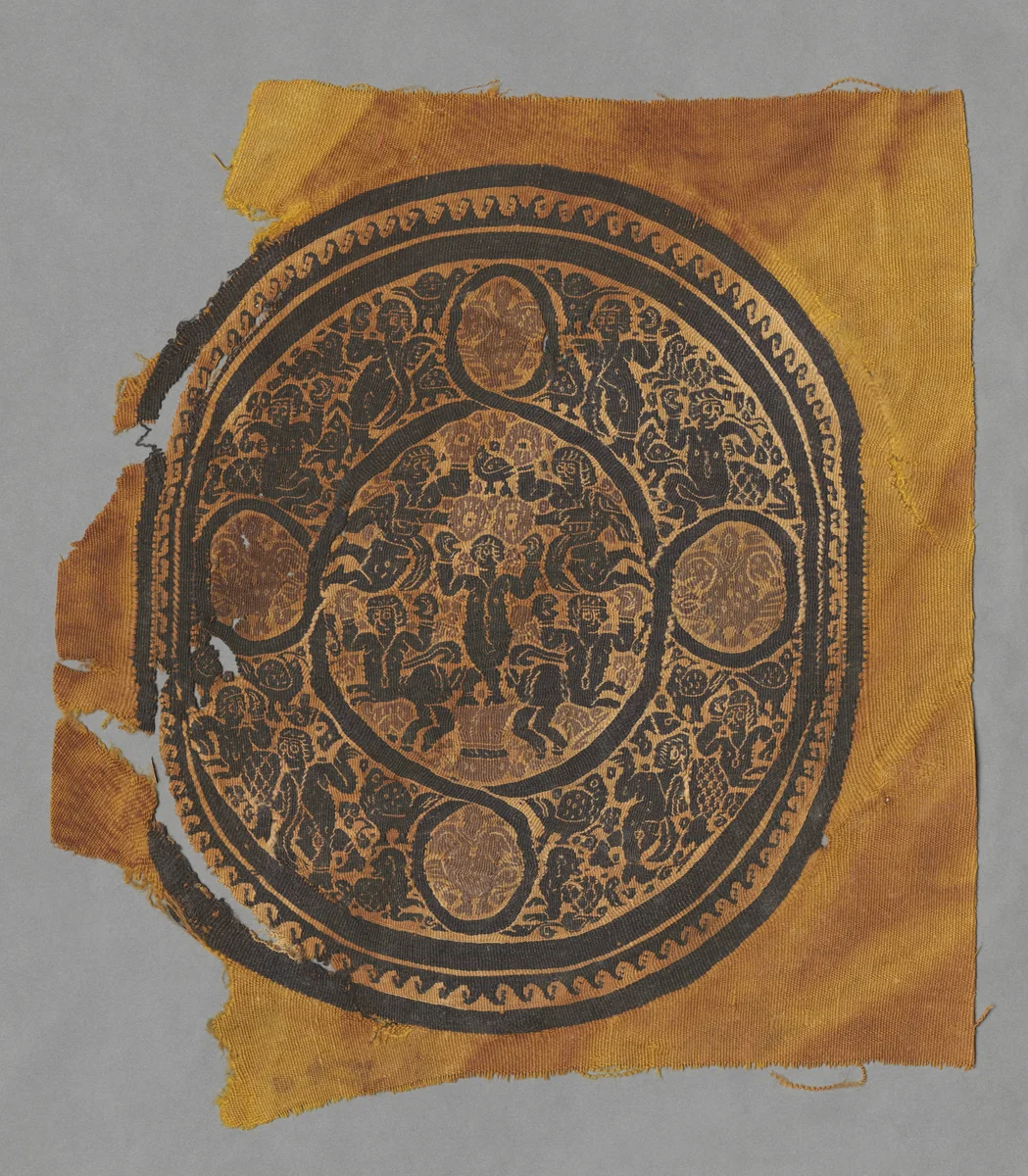 Fragment of Round Segmentum by Unknown, textile, 400-699