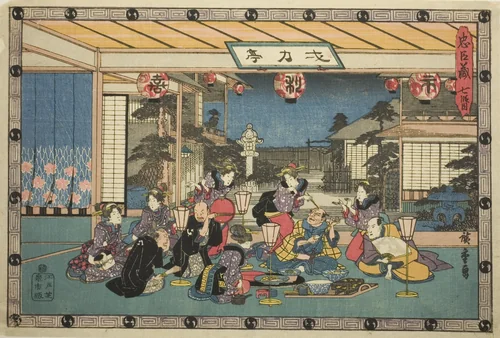 Act 7 (Shichidanme), from the series "The Revenge of the Loyal Retainers (Chushingura)" by Utagawa Hiroshige (歌川広重), print, 1829-1844