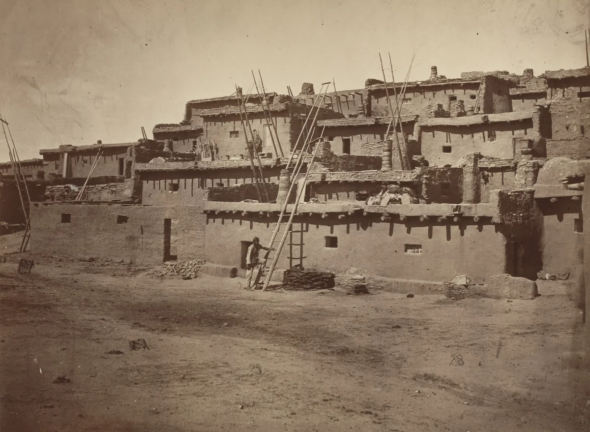 Section of South Side of Zuni Pueblo, N.M. by Timothy O'Sullivan, photograph, 1871