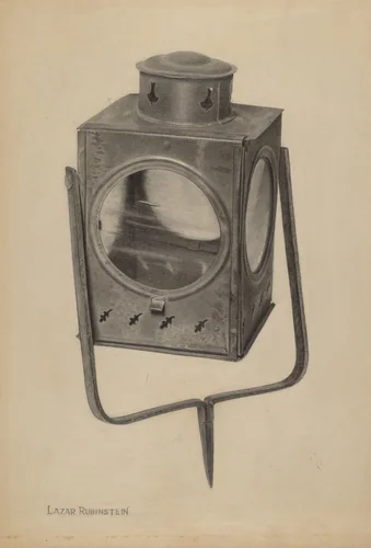 Square Lantern by Lazar Rubinstein, index of american design, 1939