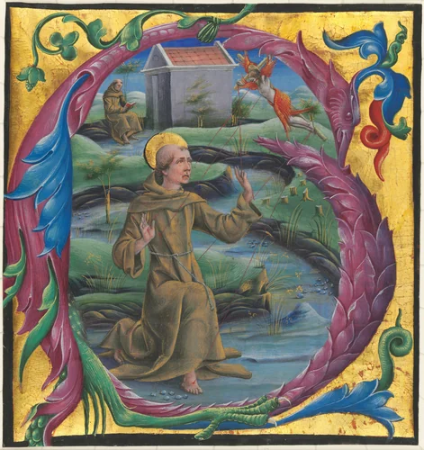 Saint Francis Receiving the Stigmata by Cosmè Tura, drawing, 1470-1479