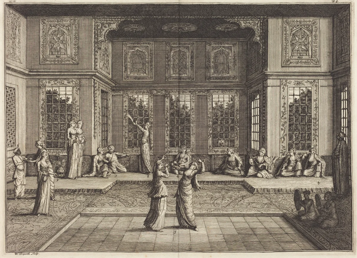 The Seraglio by William Hogarth, print, 1723