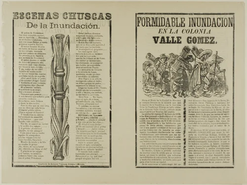 Formidable inundación en la colonia Valle Gomez (The Formidable Flood in the Valle Gomez Neighborhood) by José Guadalupe Posada, print, 1871-1913