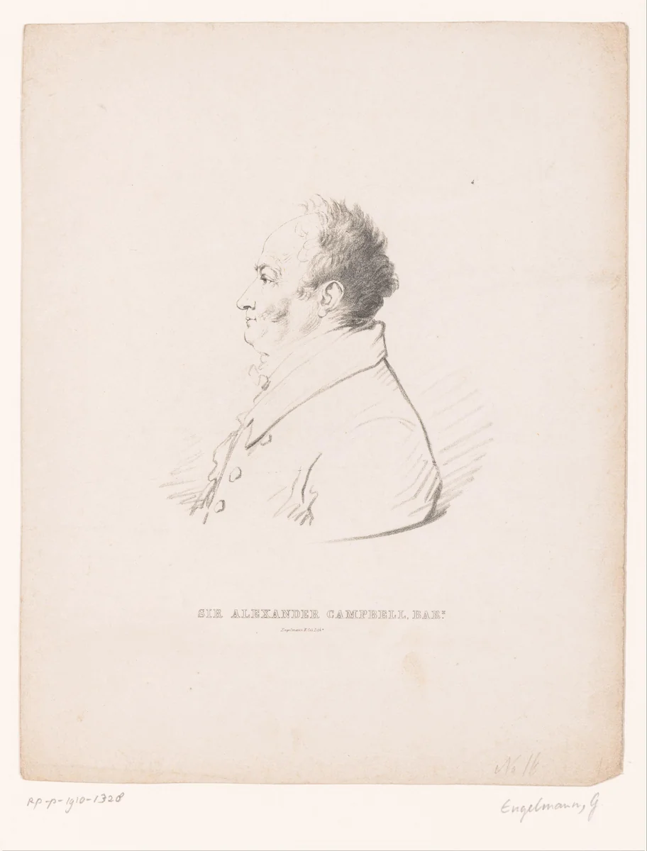 Portret van Sir Alexander Campbell, 1st Baronet by anonymous, print, 1816-1839