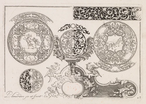 # 3 from " Livre second essais de Gravjre " Second book of Engraved Designs by Pierre Bourdon, print, 1703-1713
