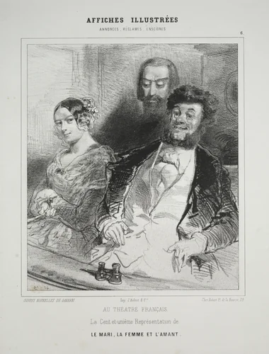 Affiches Illustées by Paul Gavarni, print, 1824-1866