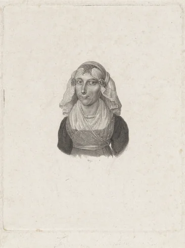 Portret van Fenna Mastenbroek by Philippus Velijn, print, 1797-1836