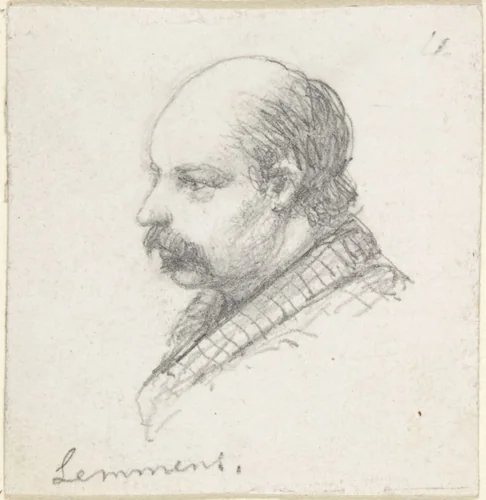 Portrait of Lemmens by anonymous, drawing, 1800-1899