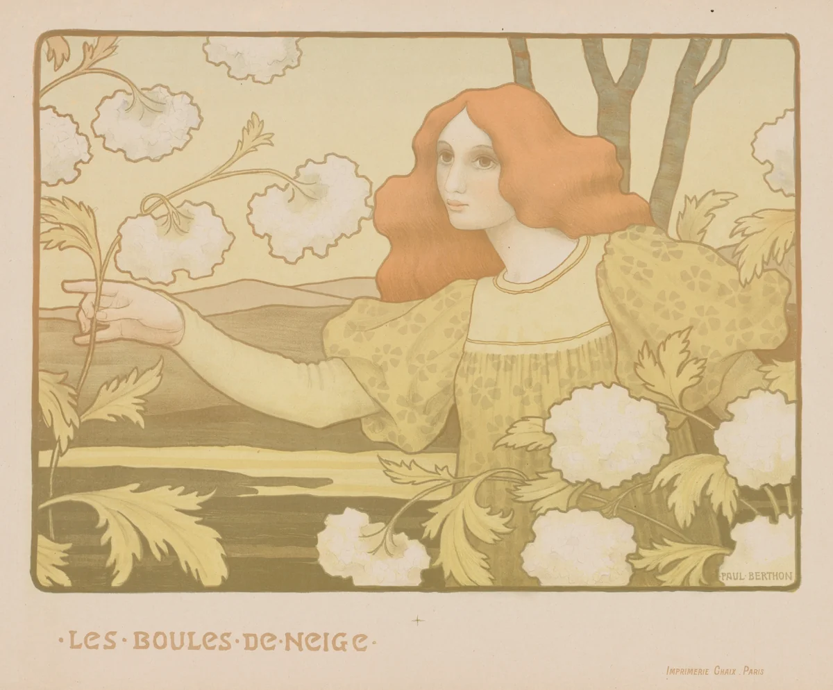 Snowballs by Paul Berthon, print, 1895-1905