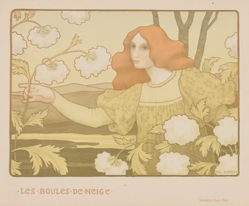 Snowballs by Paul Berthon, print, 1895-1905