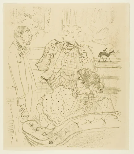 The Pledge by Henri de Toulouse-Lautrec, print, 1897
