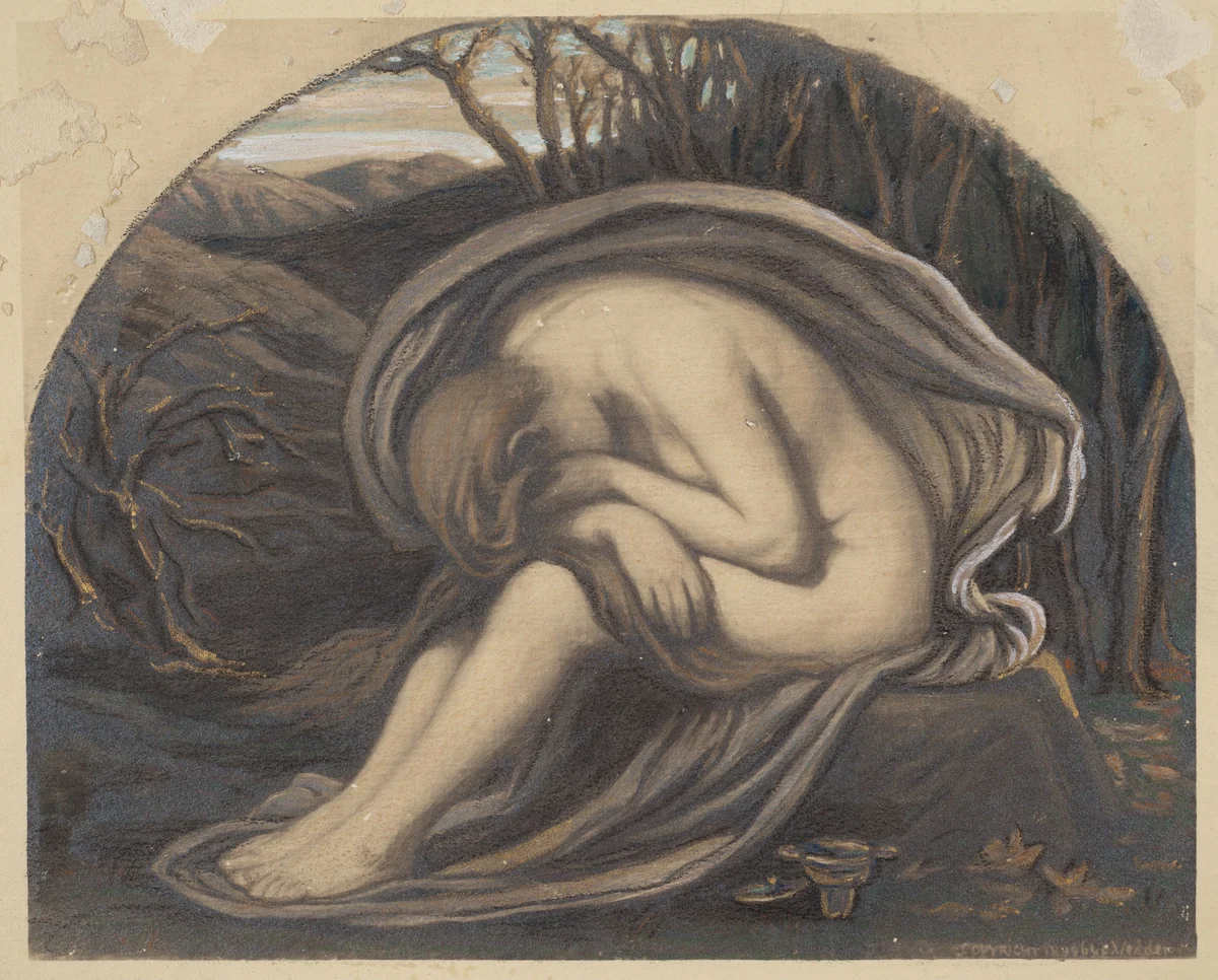 The Magdalene by Elihu Vedder, drawing, 1884