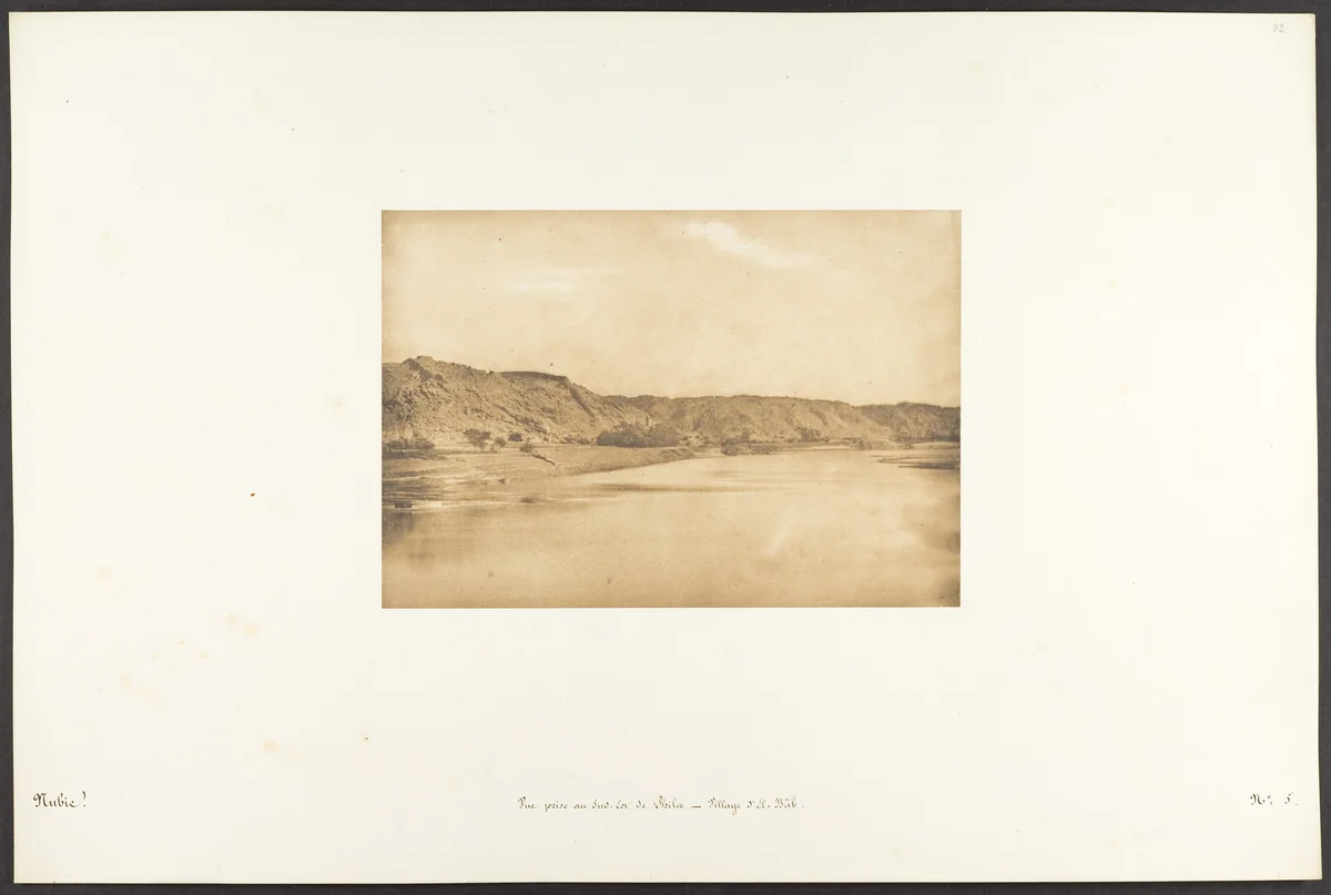 Vue prise au Sud-Est de Philae - Village d'El-Bâb by Maxime Du Camp, photograph, 1849-1850