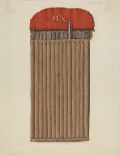 Shaker Case for Knitting Needles by Helen E. Gilman, index of american design, 1935-1942