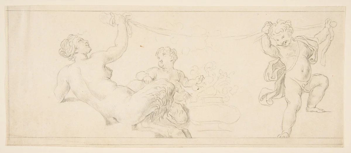 Design for a Frieze by anonymous, drawing, 1700-1800