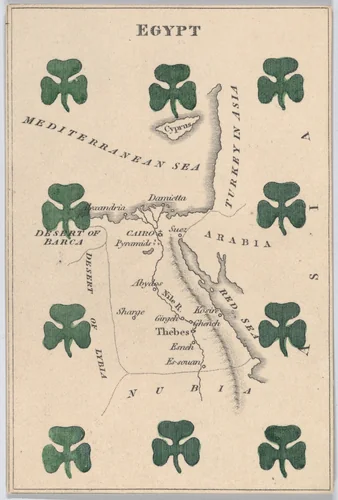 Egypt, from "Court Game of Geography" by William and Henry Rock, print, 1838-1855