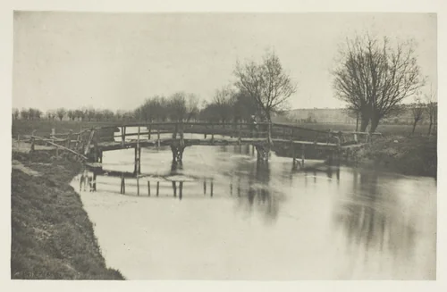 Footbridge Near Chestnut by Peter Henry Emerson, print, 1880-1888