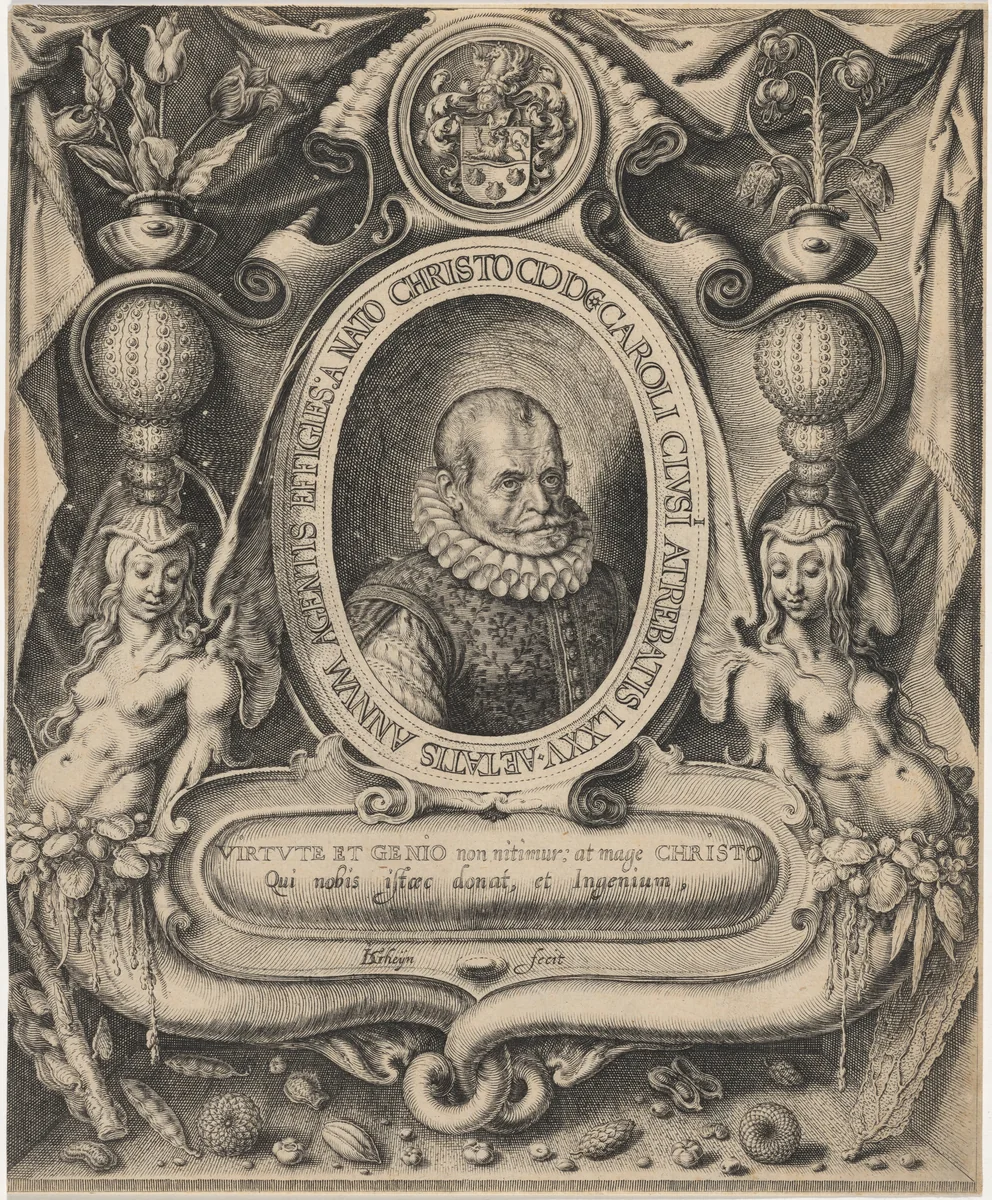 Carolus Clusius, Professor of Botany at Leyden by Jacques de Gheyn II, print, 1601