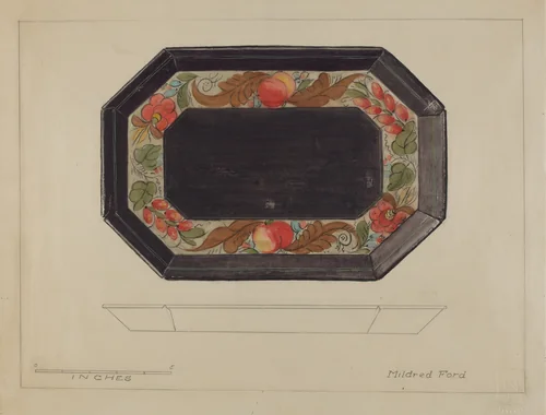 Toleware Tray by Mildred Ford, index of american design, 1935-1942