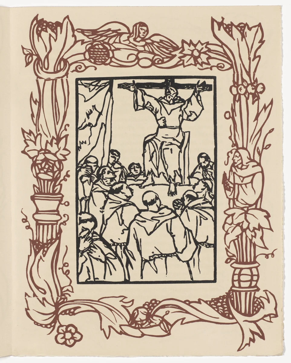 Plate (page 373) from Les Petites Fleurs de St. François (The Little Flowers of St. Francis) by Émile Bernard, illustrated book, 1928