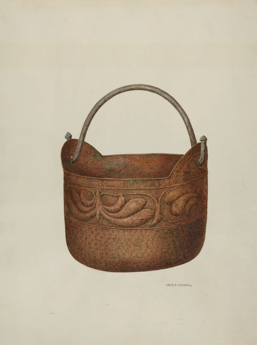 Bucket by Harry Mann Waddell; William Kieckhofel, index of american design, 1940