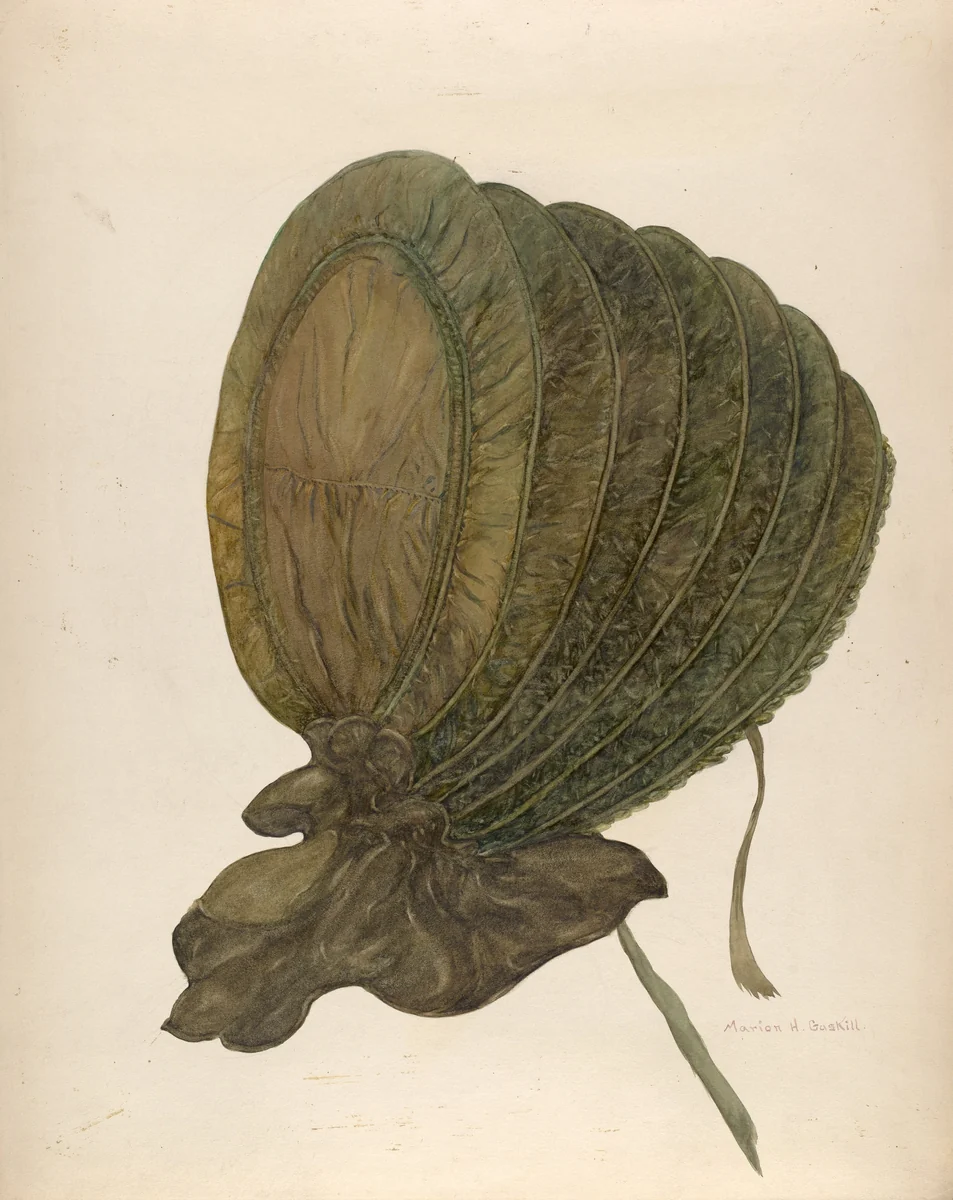 Bonnet by Marion Gaskill, index of american design, 1939