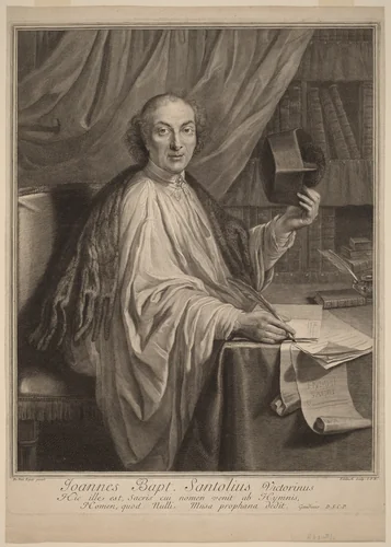 Jean-Baptiste Santeuil by Gerard Edelinck, print, 1640-1707