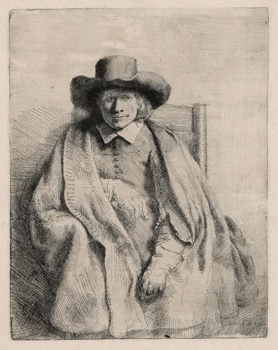 Clement de Jonghe, Printseller by Rembrandt van Rijn, print, 1651