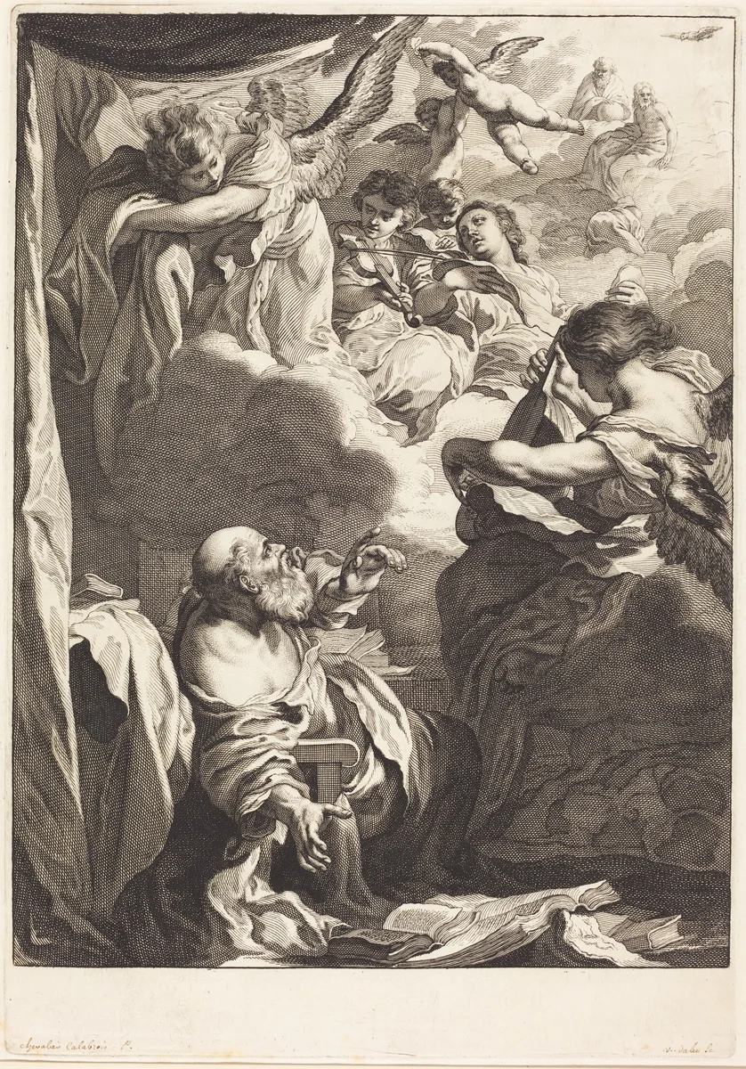 The Ecstasy of Saint Paul by Jeremias Falck, print, 1655