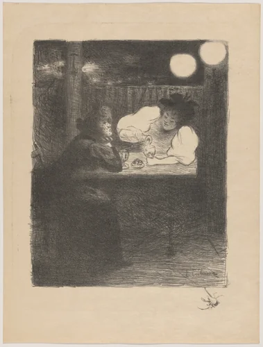 Les femmes à l'absinthe (Women with Absinthe) by Paul Edouard Crébassa, print, 1894