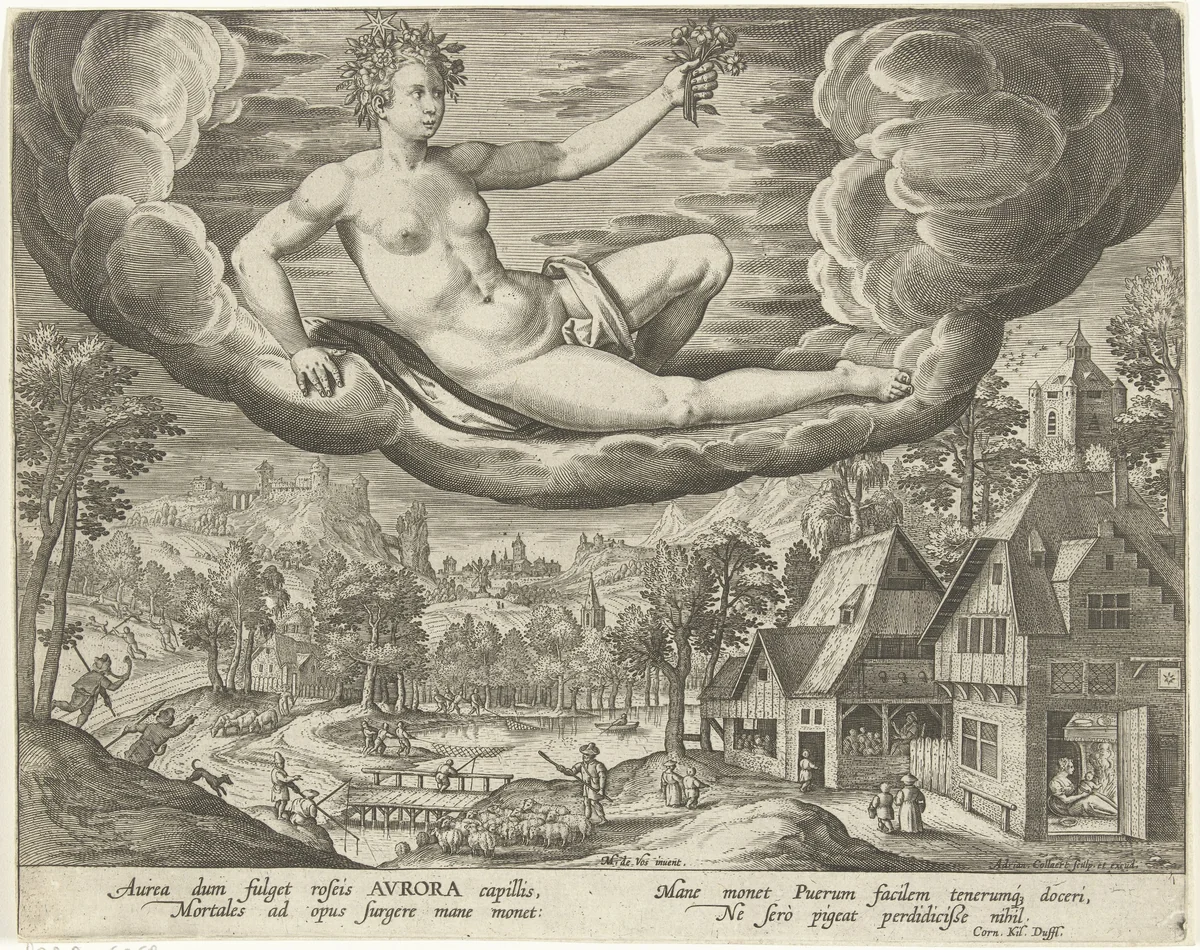 Ochtend by Unknown, print, 1570-1597