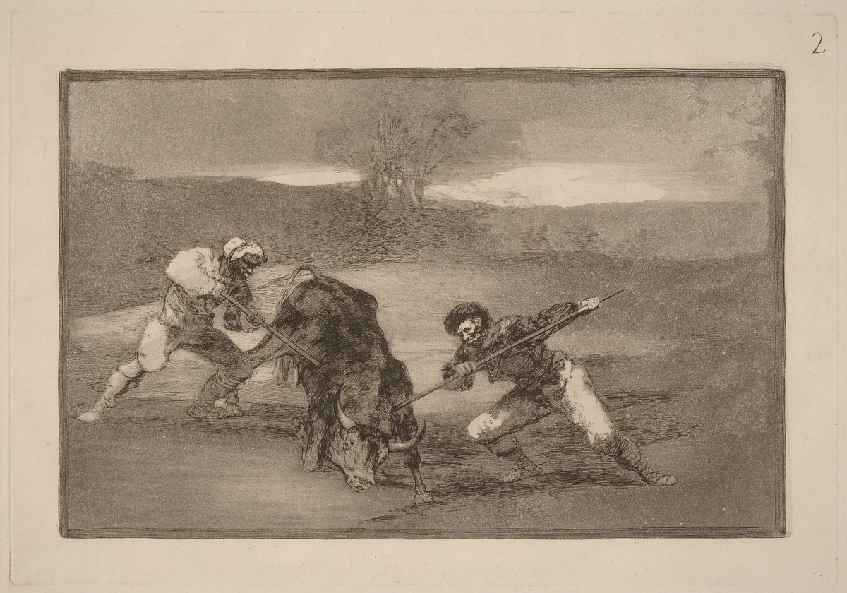 Otro modo de cazar a pie (Another Way of Hunting on Foot) by Francisco Goya, portfolio, 1816
