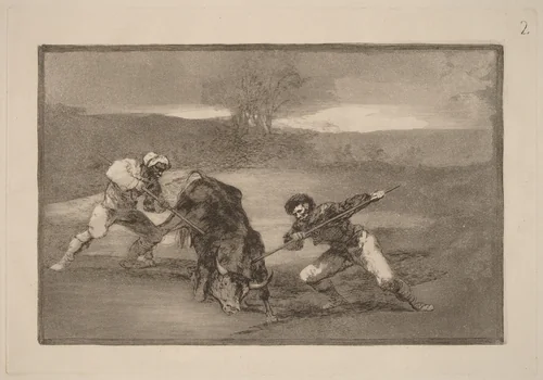 Otro modo de cazar a pie (Another Way of Hunting on Foot) by Francisco Goya, portfolio, 1816