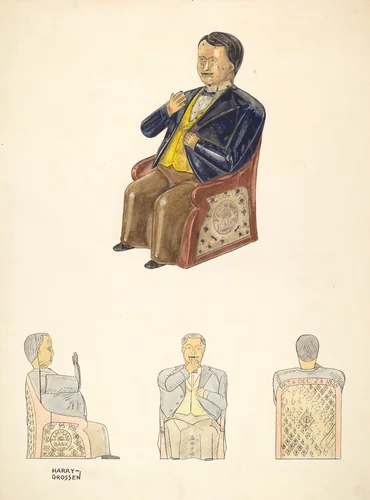 Tammany Bank by Harry Grossen, index of american design, 1937