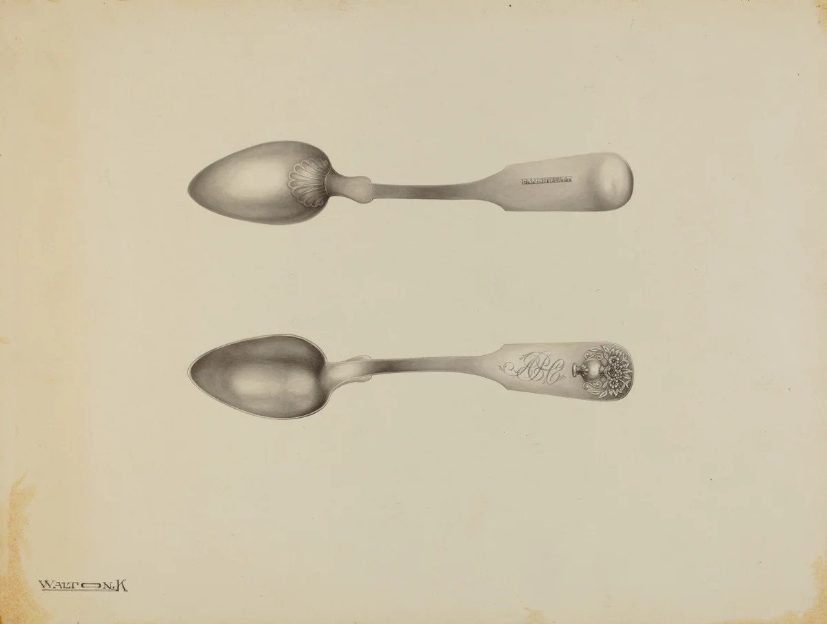 Silver Spoon by Kalamian Walton, index of american design, 1938