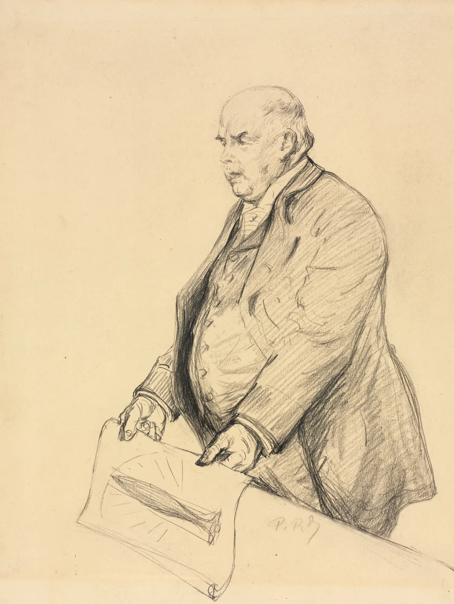 Robert Green Ingersoll by Charles Paul Renouard, drawing, 1875-1899