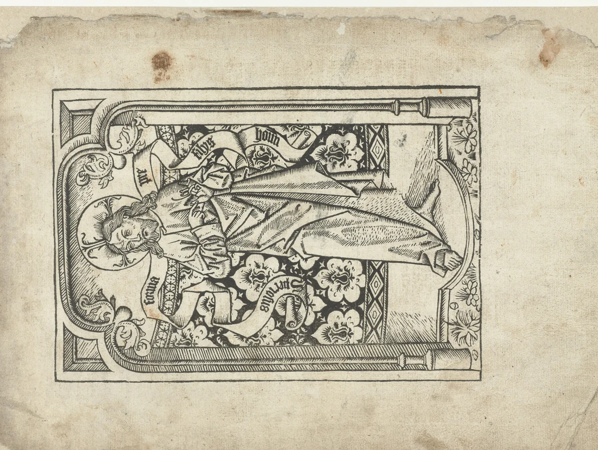 Staande Christus by anonymous, print, 1495