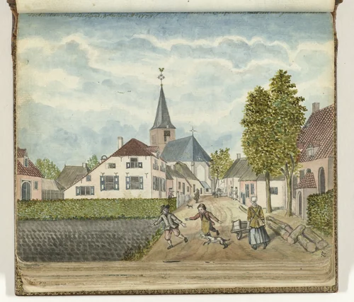 Het dorp Wehl in Cleefsland by Jan Brandes, drawing, 1775