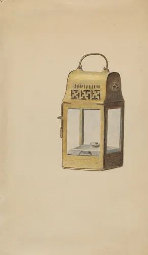 Brass Lantern by Margaret Stottlemeyer, index of american design, 1936