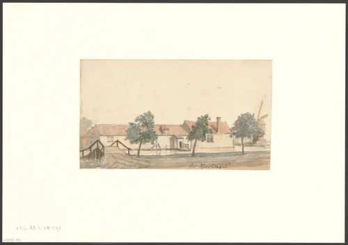 Gezicht op het Molenpad by anonymous, drawing, 1650-1750