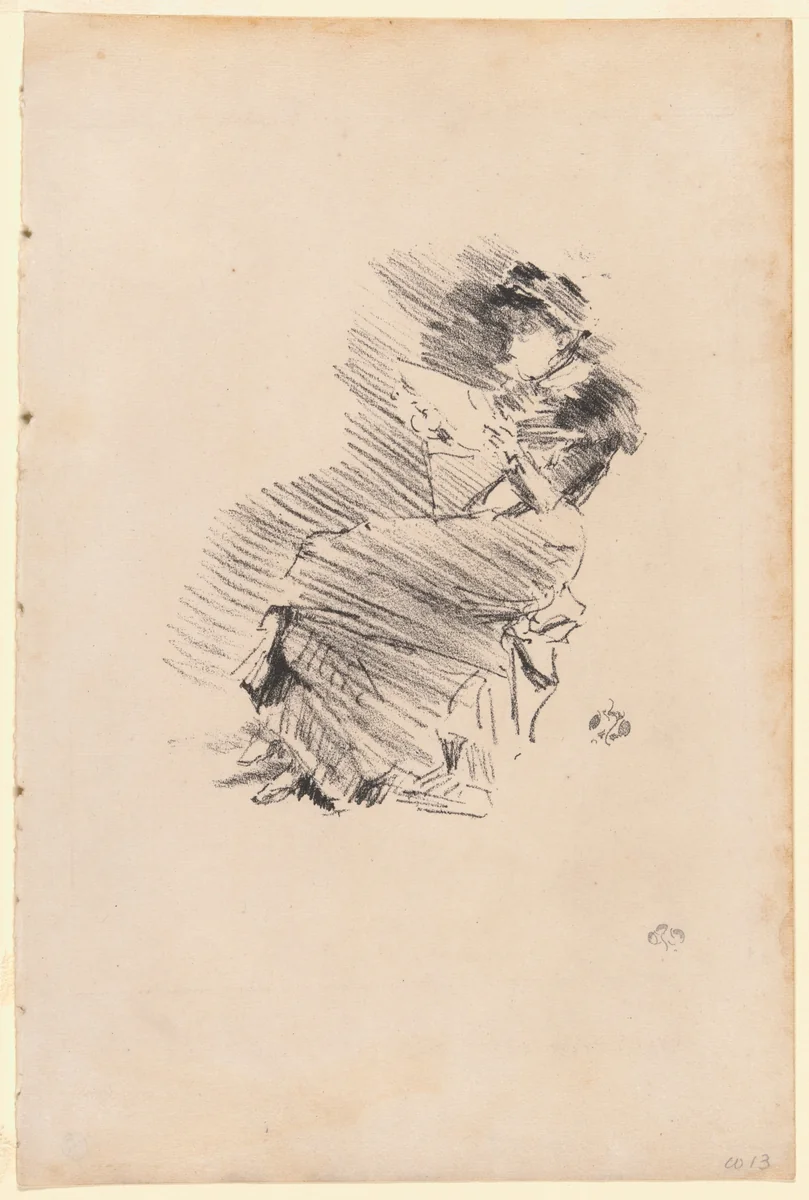 Reading by James McNeill Whistler, print, 1879